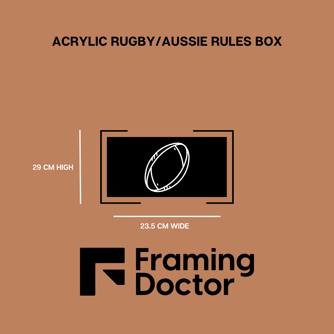 Acrylic Rugby or Aussie Rules Ball Display