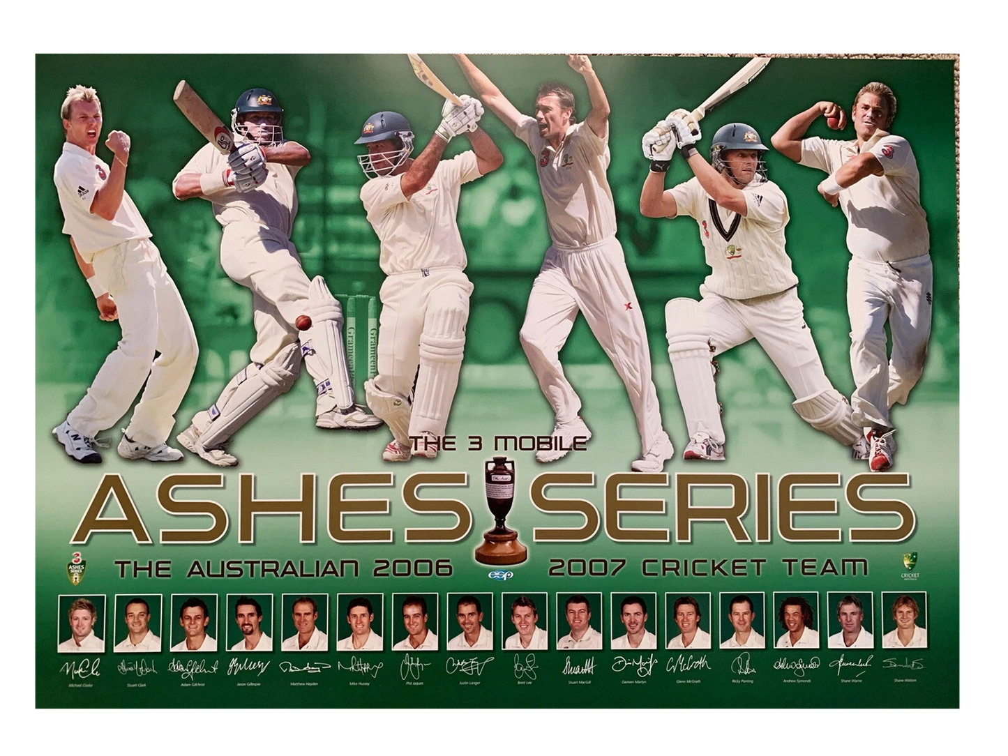 The Australian 2006-2007 Cricket Team, ASHES SERIES - Poster