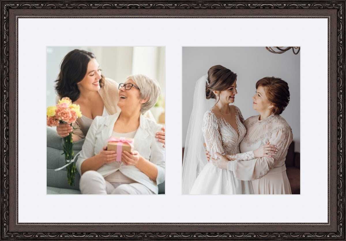 Dual_mothers_day_image_frame_size_8_x_10_Ornate_Black