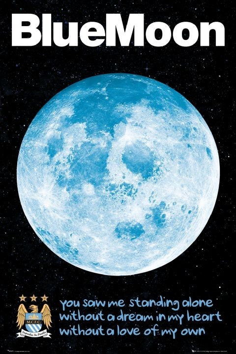 Manchester City F.C. Blue Moon - Poster