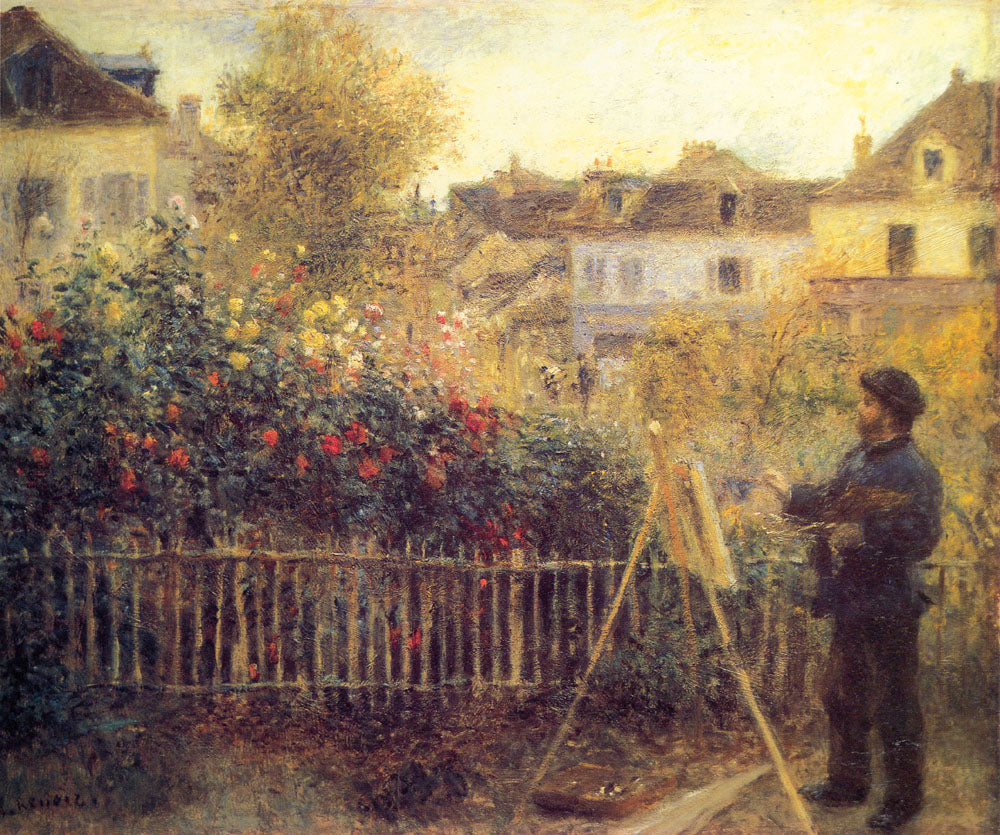Claude Monet painting in his Garden