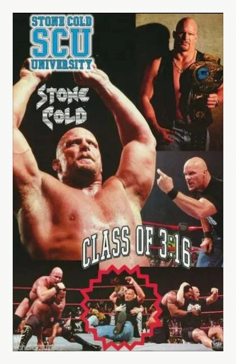 WWF Stone Cold Steve Austin SCU Class of 3:16 - Vintage Poster