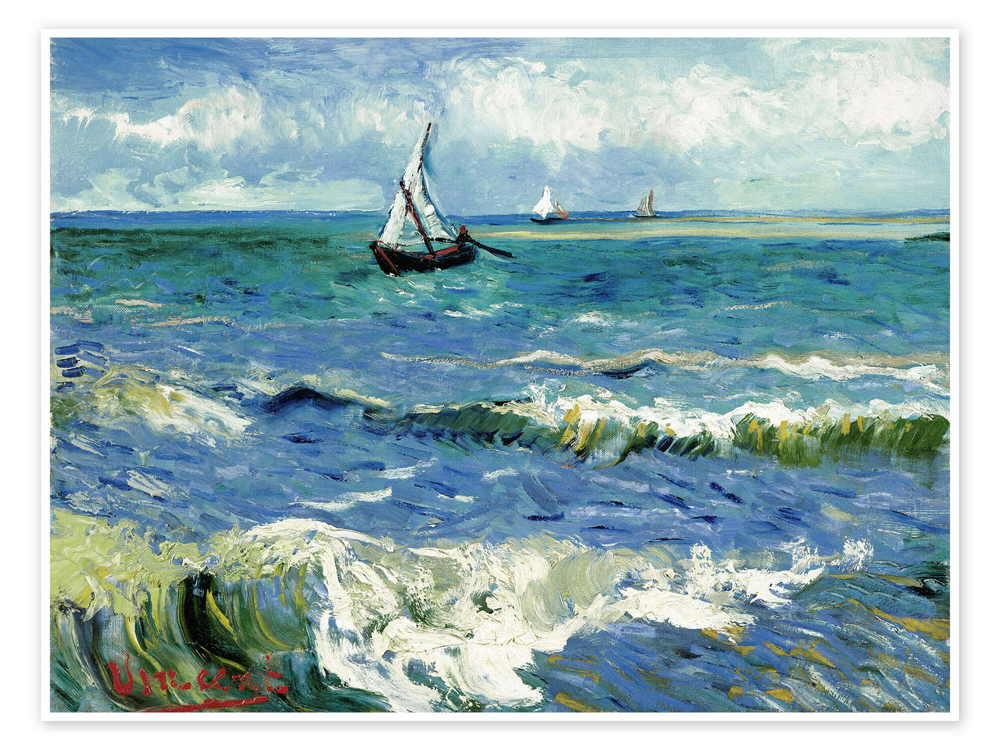 Van Gogh Seascape near Les Saintes Maries de la Mer (Paesaggio Marino)