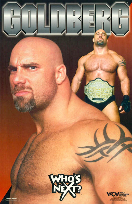 WCW Bill Goldberg Vintage Wrestlng Poster "Who's Next"