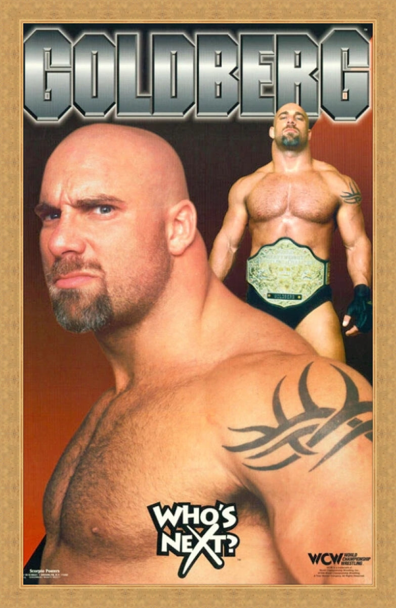 WCW Bill Goldberg Vintage Wrestlng Poster "Who's Next"