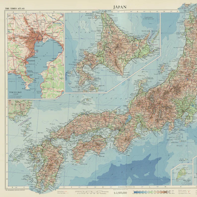 japan map 1:2,500,000