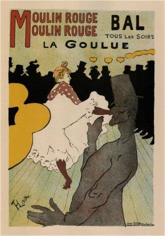 Vintage Moulin Rouge "Bal tous les soirs" Advertising poster.