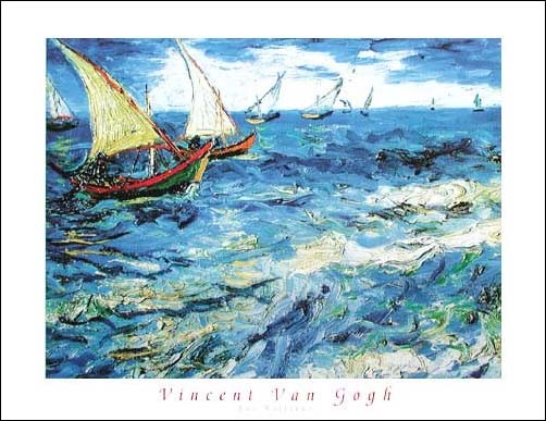 Seascape at Saintes-Maries by Vincent Van Gogh - Print