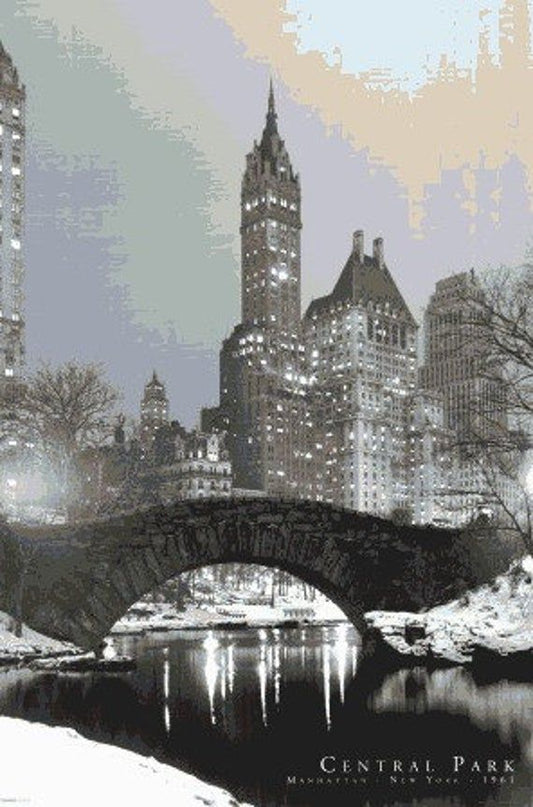 Central Park Cross Stitch - Poster
