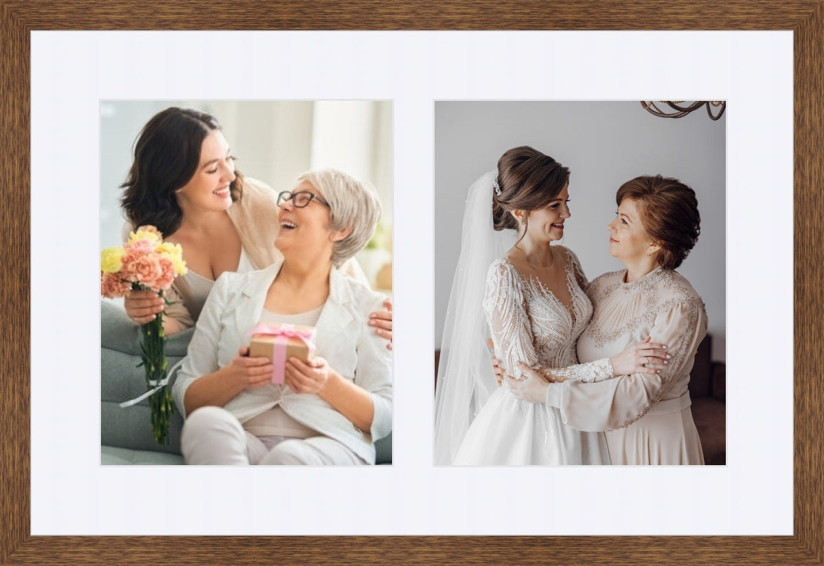 Dual_mothers_day_image_frame_size_8_x_10_Ash timber profile