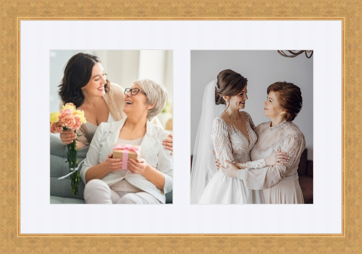 Dual_mothers_day_image_frame_size_8_x_10_Solid Gold Profile