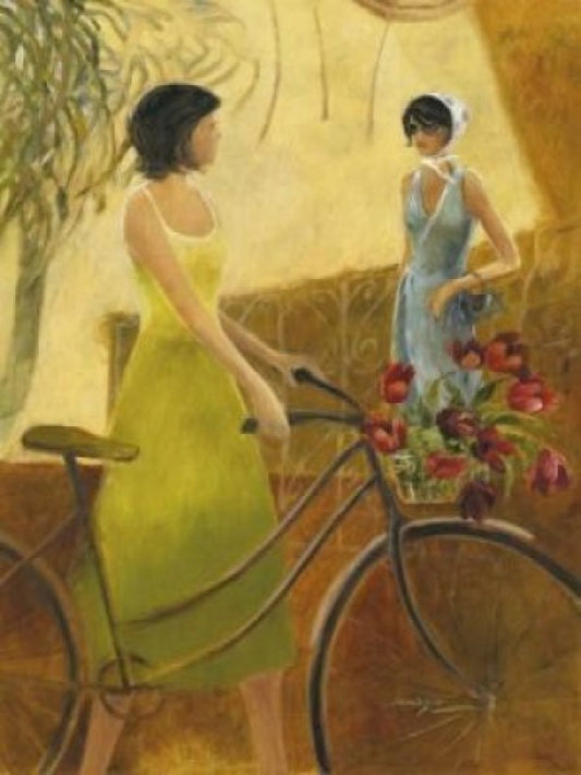 Friends At The Market by Miguel Dominguez - Print