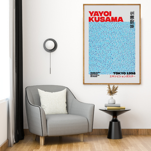 Infinity Nets Blue by Yayoi Kusama A1 Framed