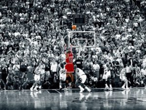 Michael Jordan Last Shot 1998 NBA Finals Poster Print