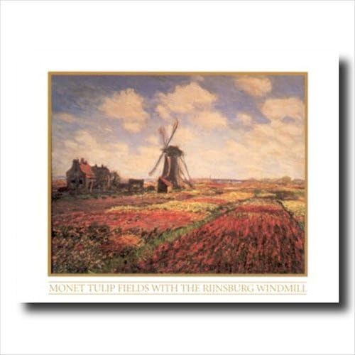 Monet Tulip Fields With The Rijnsburg Windmill Lithograph