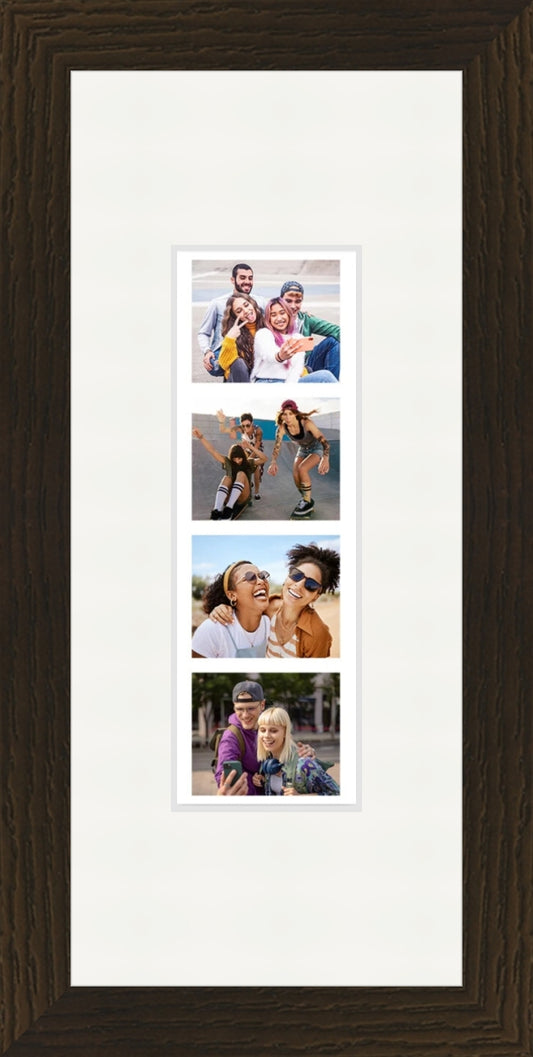 Photo Booth Strip Frame | Walnut | 2×6" Single Opening