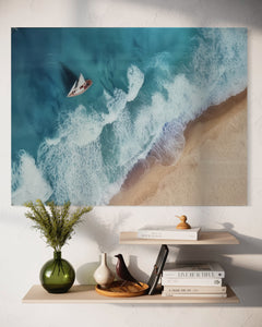 Tempered Glass Art Coastal Scene - 90cm x 120cm