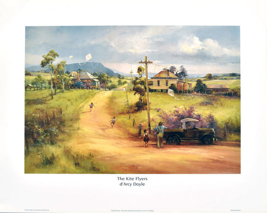 The Kite Flyers by d'Arcy Doyle - Print

Children flying kites in outback australia
