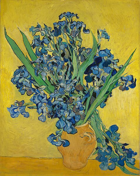 Irises in vase by Vincent Van Gogh - Print