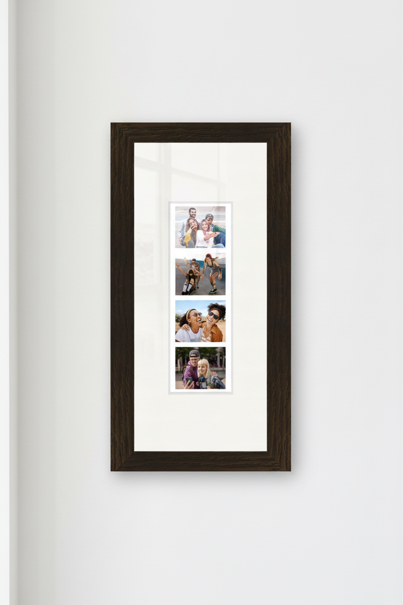 Walnut Photo Booth Frame — Matte Timber Finish